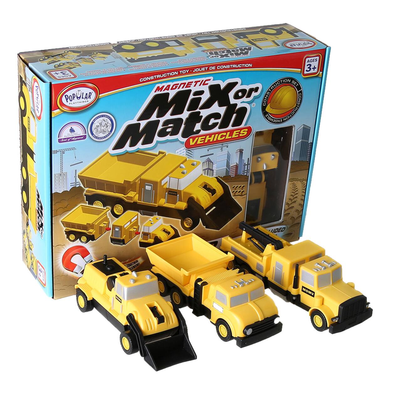 Magnetic Mix or Match&#xAE; Construction Vehicles